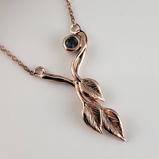 Wedding Leaf and Twig Necklace