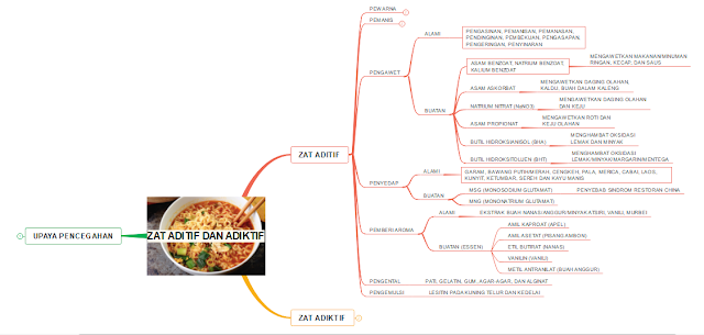 Mind Map (Peta Konsep) Zat Aditif dan Adiktif