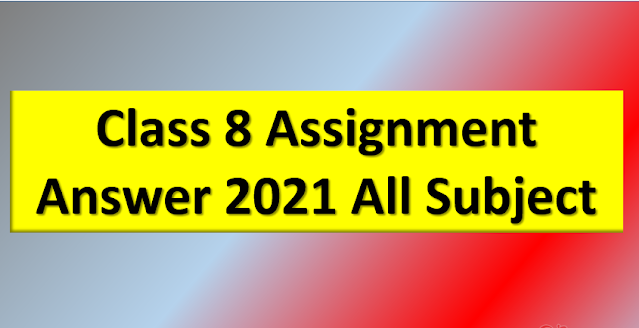 Class 8 Assignment Answer 2021 All Subject