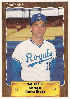 Sal Rende 1990 Omaha Royals card