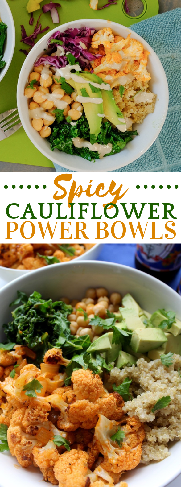 Spicy Cauliflower Power Bowl #vegetarian #glutenfree