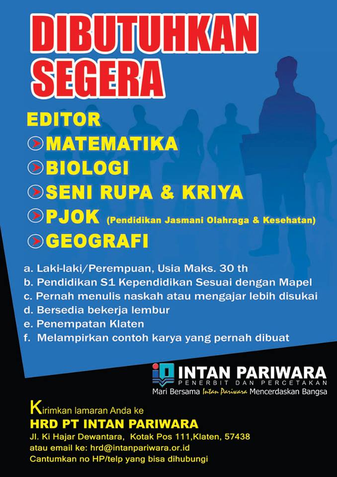 Lowongan Kerja Penerbit Buku Intan Pariwara  Pak Pandani 