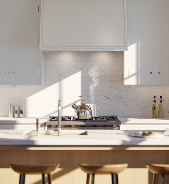 peralatan dapur warna sama untuk dapur minimalis moden - same color kitchen appliances for a modern minimalist kitchen