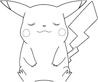 #7 Pikachu Coloring Page