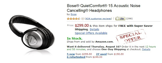 Bose Quietcomfort 15 Best Price