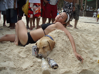 Angelica Panganiban and Beach Dog