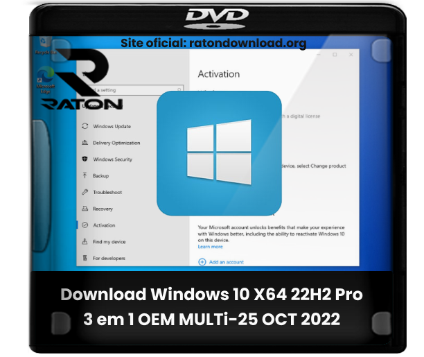 Baixe o Windows 10 X64 22H2 Pro 3 em 1 OEM MULTi-25 DEC 2022