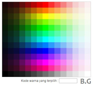 cara memasang kode warna pada blog