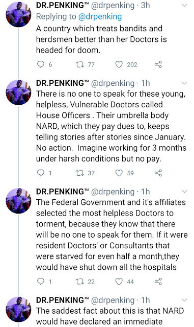 Hungry Nigerian doctor collapses after 72-hour non-stop shift