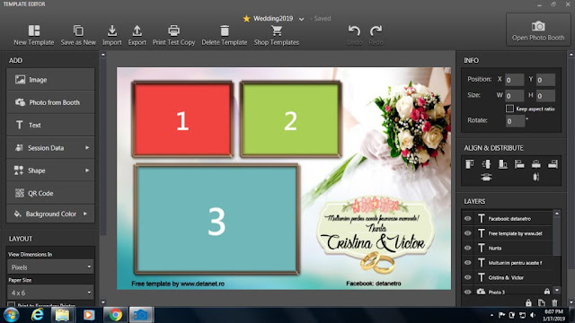 Free photo booth template for Wedding clean