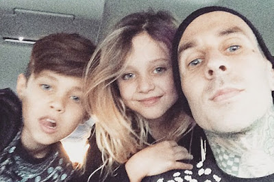 Travis Barker with daughter Alabama Luella and the son Landon