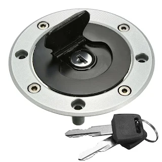Perfect replacement fuel tank cap cover with 4 holes style without bolts for SUZUKI Comes with 2 keys hown - store