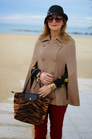 Camel cape coat, Persunmall cape, Denny Rose hat, Fashion and Cookies, fashion blogger