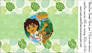 Go Diego Go, Free Printable Candy Bar Labels. 