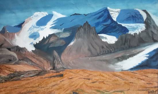 Canadian Mountains, watercolour painting by Bhalchandra Bapat (www.indiaart.com)