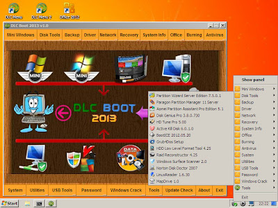 DLC BOOT 2013 V.1.0 MINI WINDOWS XP & 7 ISO