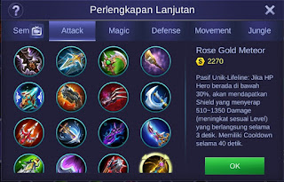 Build the most painful and newest Saber Mobile Legends Item 2021