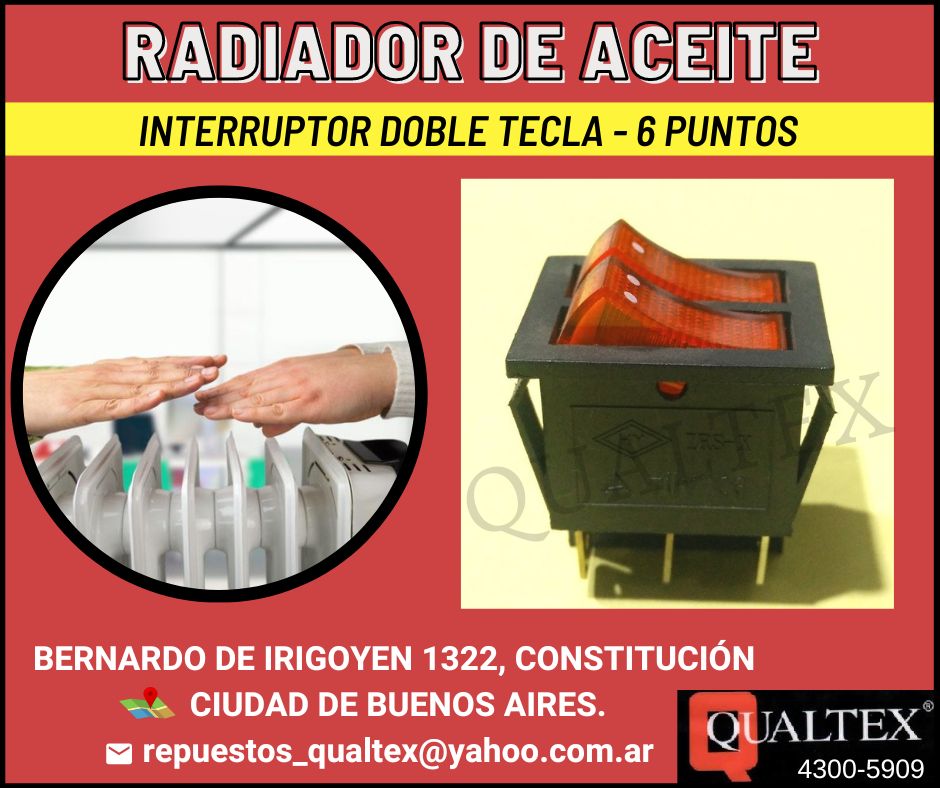 Qualtex ® Arg Repuestos para Electrodomésticos: REPUESTO PARA RADIADOR DE  ACEITE