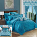 Chic Home Hailee Bed in a Bag Sheet Set and Window Treatment, King, Teal