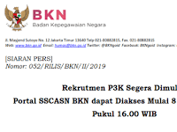 Informasi Jadwal Pendaftaran Rekrutmen PPPK Tahun 2019 dan Persyaratannya