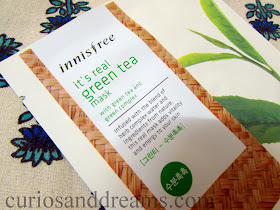 Innisfree It’s Real Green Tea Mask review, Innisfree  Green Tea Mask review