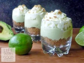 Lime Cheesecake Parfait | by Life Tastes Good is lusciously delicious with a secret healthy ingredient #avocado #healthy 