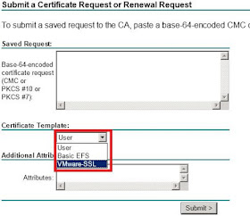 Submit a certificate Request or Renewal Request