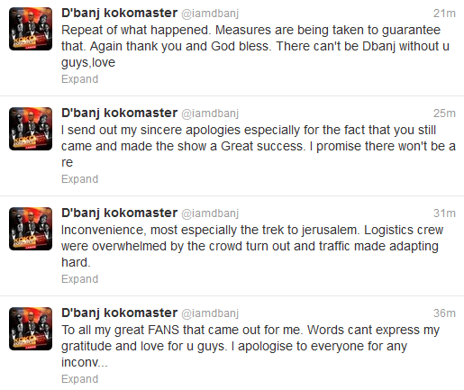 D'banj Apologises About The Messed Up Koko Concert