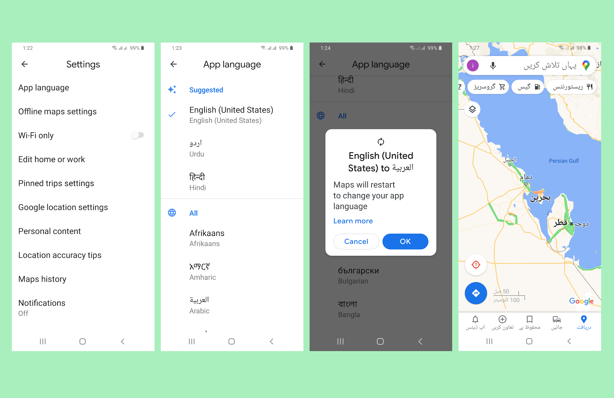 Google Maps For Android Rolls Out Much Needed Changes In The Language Settings For Its Non English Users Digital Information World