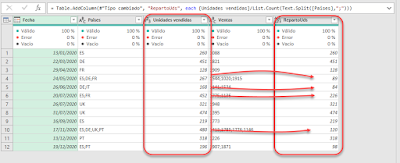 Power Query: Separar por filas múltiples columnas