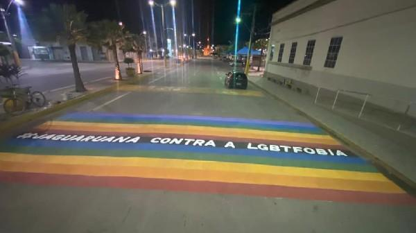 Jaguaruana é a terceira cidade do Ceará a receber faixa de pedestre LGBTI