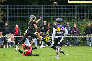 Sportfotografie American Football Playoff Spiel GFL2 Münster Blackhawks Berlin Spandau Bulldogs