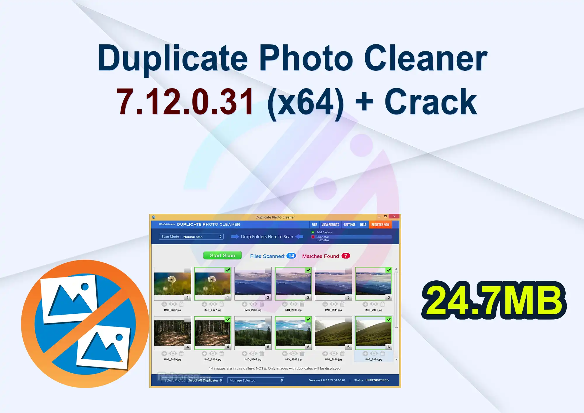 Duplicate Photo Cleaner 7.12.0.31 (x64) + Crack