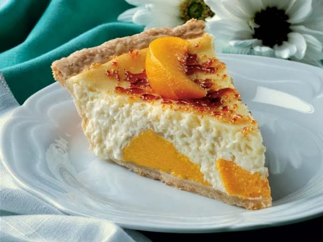 Peaches Cream Frozen Pie Recipe