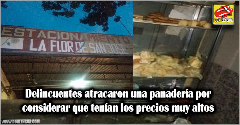 Delincuentes atracaron una panadería por considerar que tenían los precios muy altos