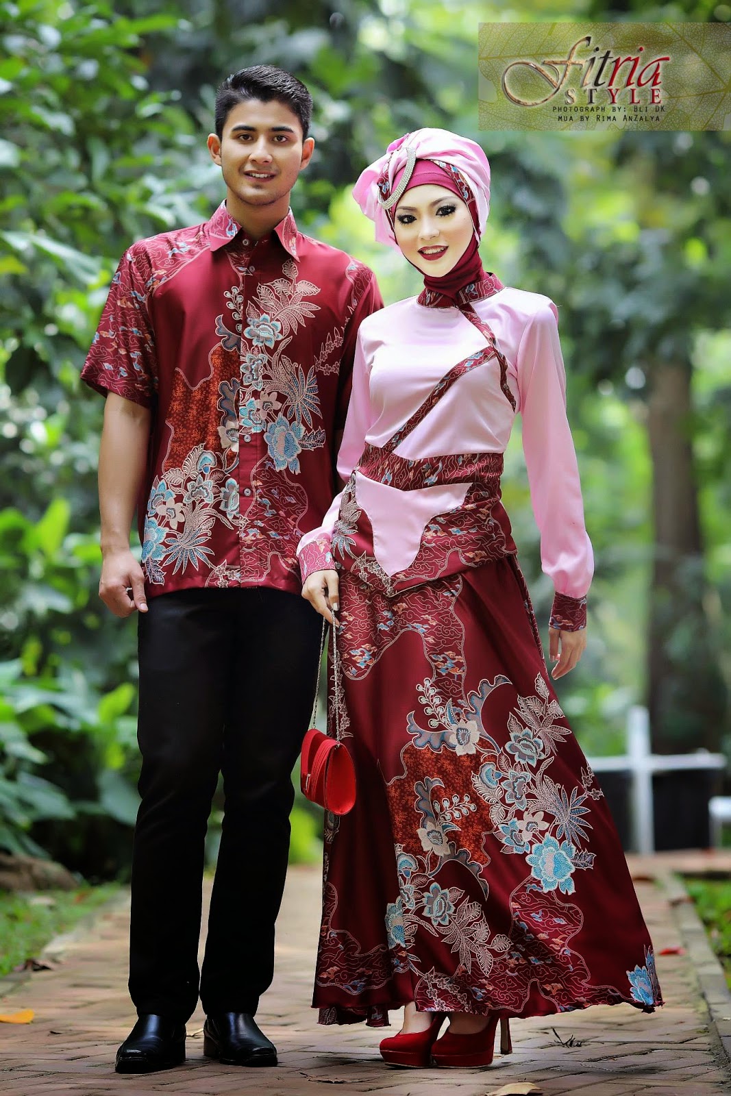 16 Contoh Model Batik Muslim  Pesta Modern Terbaik 