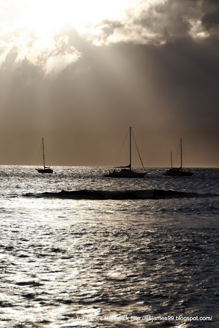 Sunset from Lahaina over Lanai