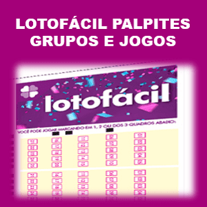 Palpites para a lotofácil 1739 grupos mais jogos desdobrados