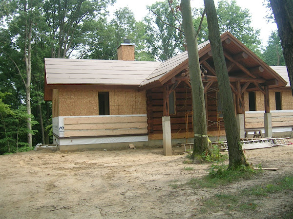 We have log siding