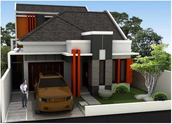  Rumah  Minimalis dengan Warna  Cat  Depan Rumah  yang Elegan