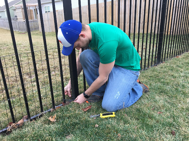 install rabbit fence with zip ties