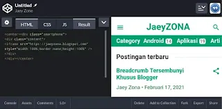 Cara embed codepen ke postingan blog dengan smartphone