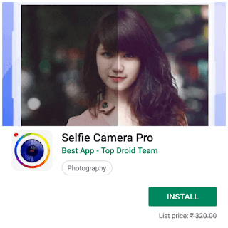 Selfie Camera Pro paid android app