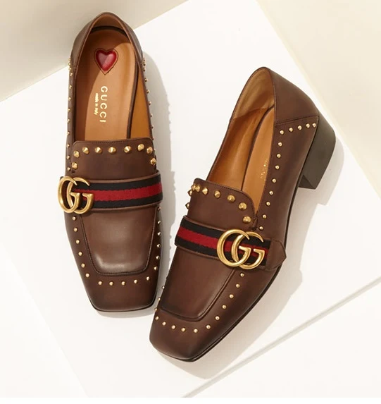 Gucci Peyton Studded Loafers