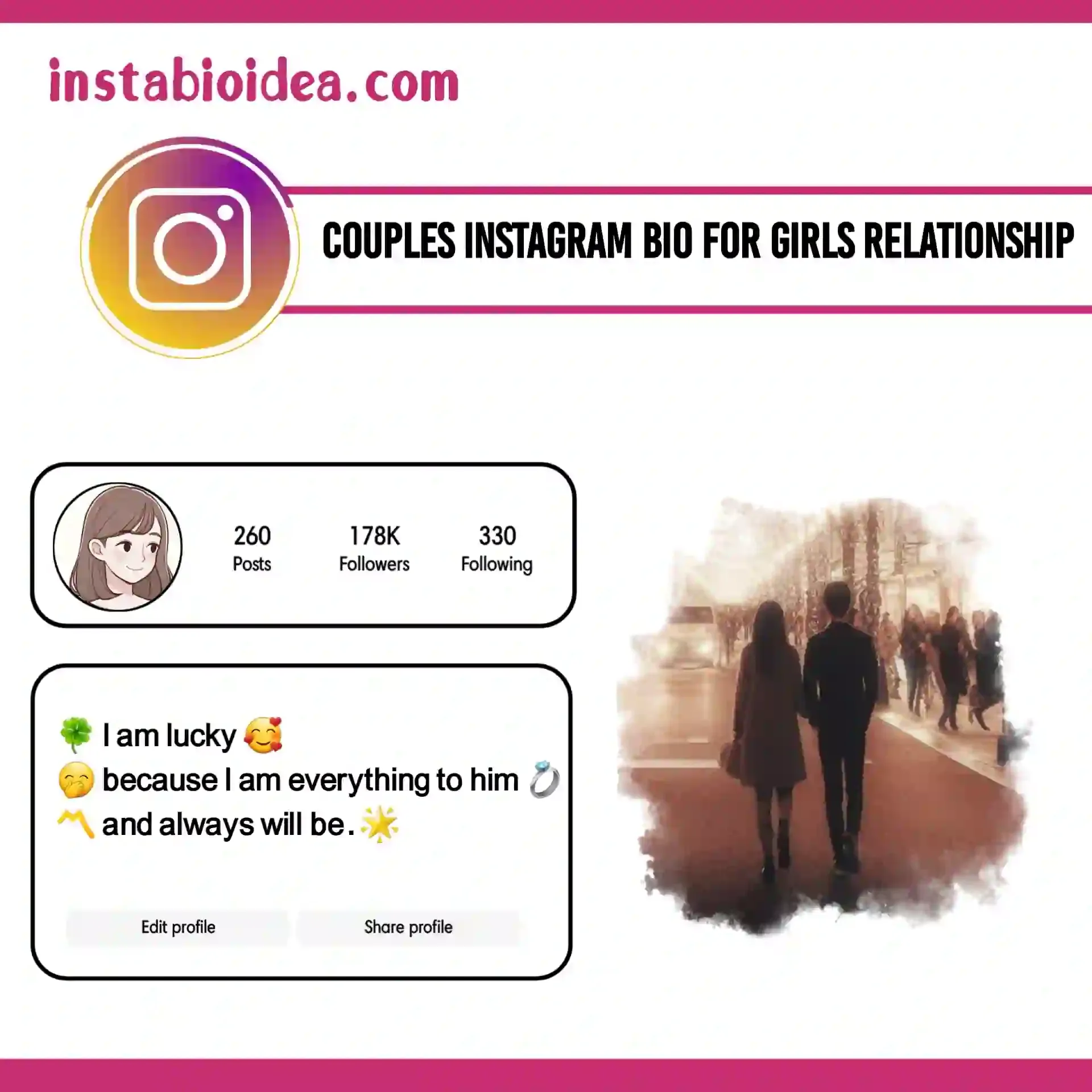 couples instagram bio for girls relationship image