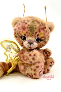 NatalKa Creations, Natalie Lachnitt, artist teddy bear, Golden George, leofly, teddy leopard, teddy kitten, butterfly, teddy bear, ooak teddy bear, Künstlerbär, Teddybär, Künstlerteddy, teddies with charm, buy teddy bear, artist bears, мишки тедди, авторский мишка тедди, тедди медведи, artist toy, designer toy