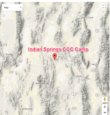 Climbing My Family Tree: Map 2 of site of Camp Indian Springs CCC Camp in Nevada