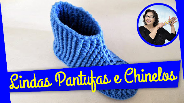 Edinir Croche ensina Pantufas em Crochê - passo a passo do jeito certo para destros e canhotos