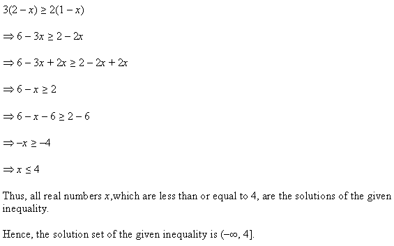 Solutions Class 11 Maths Chapter-6 (Linear Inequalities)