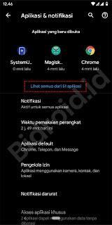 Menyetel ulang preferensi aplikasi